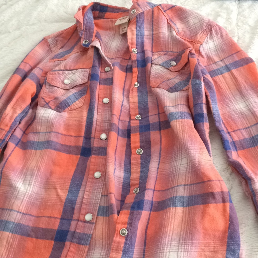 Mossimo Orange and Blue Flannel